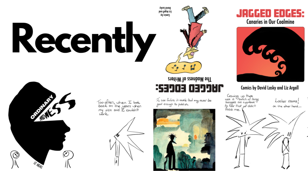 Banner that say Recently with snippets of comics that I've published in recent months.